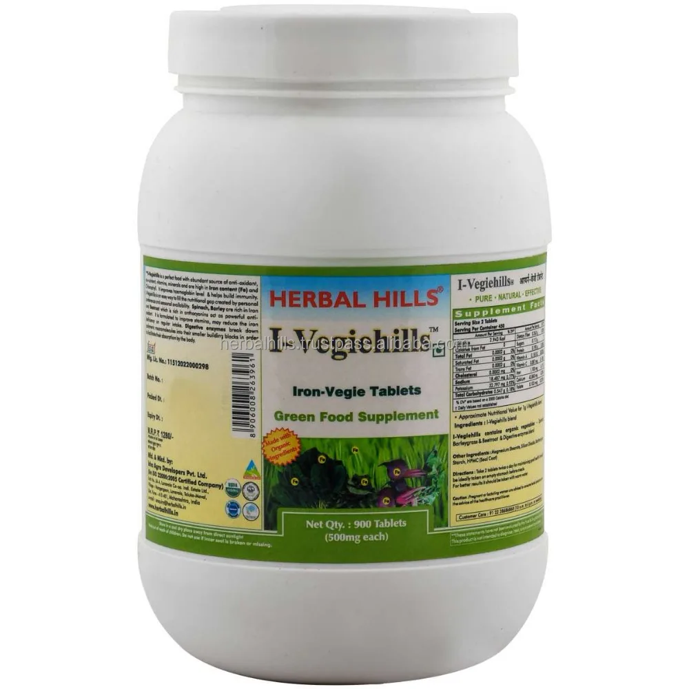 
Best quality Health care supplement Iron veggie tablets, Superfood 
