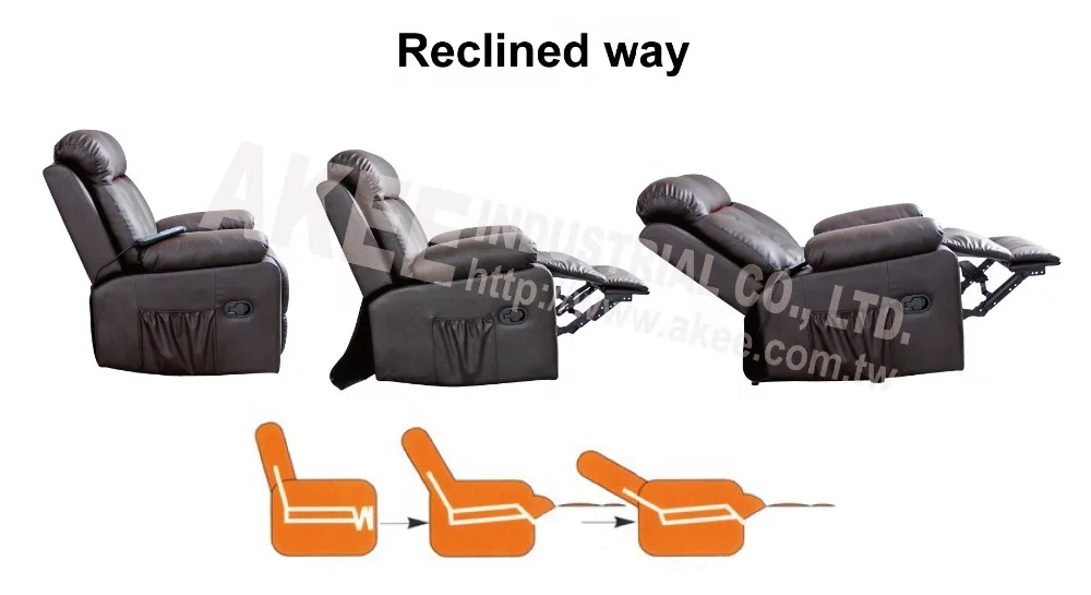
Good Upholstered arm storage recliner massage chair for Heat USB Leather Seat Sofa Manual Recliner luxury low profile chair 