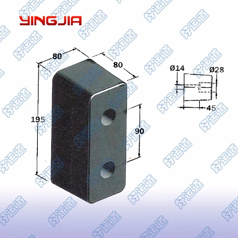 Heavy duty black rubber buffer