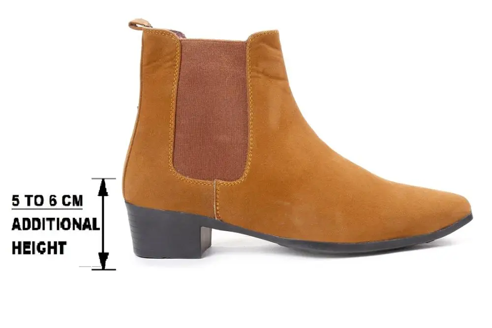 High Fashion Height Increasing Elevator Men`s Chelsea Boots