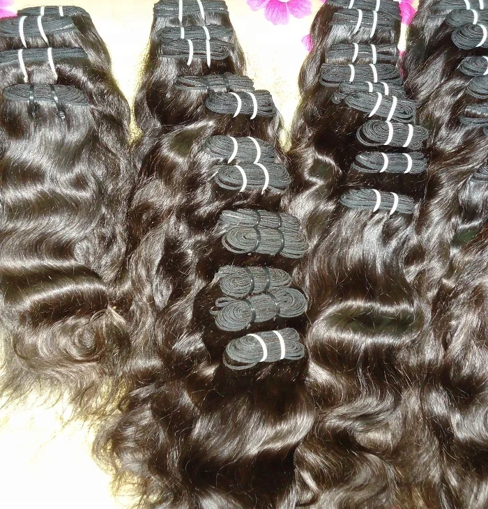 
100% unprocessed Indian virgin hair machine weft, virgin indian hair, buy virgin indian natural wave hair Remy Temple Hair 
