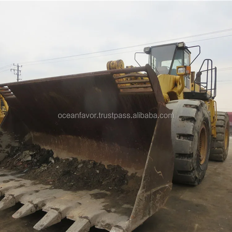 Komatsu used original WA600 front wheel loader on sale in Shanghai low price