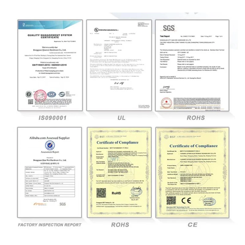 QWT stamping copper tube terminales automotive auto non insulated butt wire connectors male and female spool reel terminals