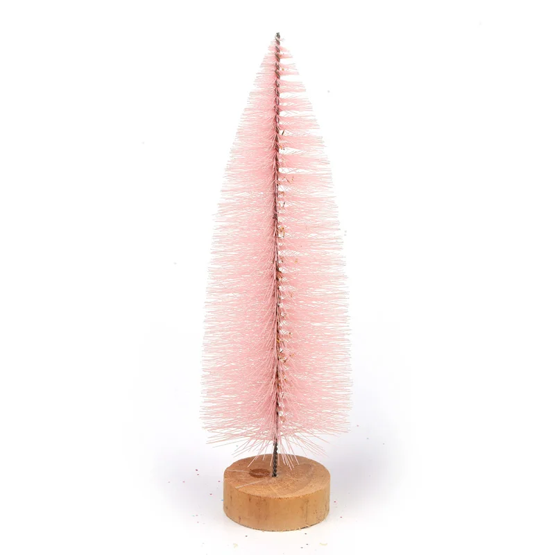 Hot Sale Mini Christmas Tree Artificial Sisal Bottle Brush Pine Small Home Garden Decor Desktop Decoration Christmas Gifts