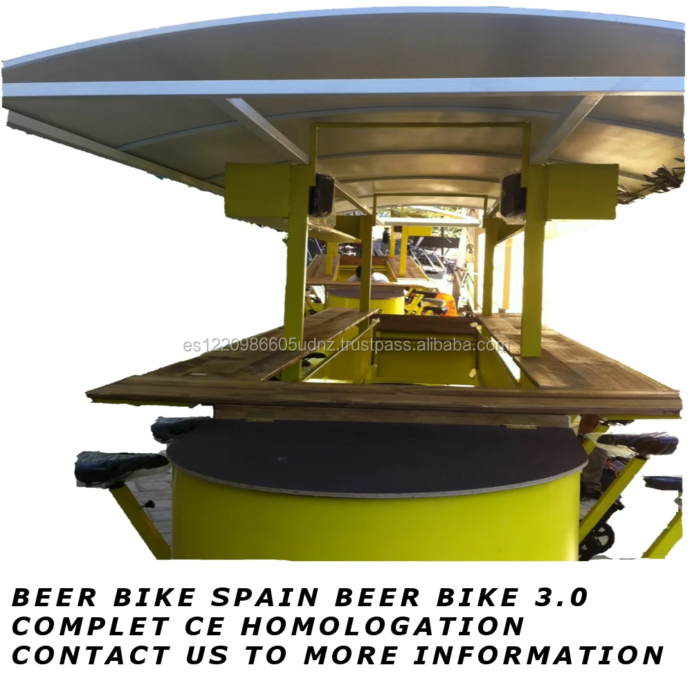 
BEER BIKE YELLOW Chasis 3.0 SPAIN original model CE Europe / Electric Beerbike,partybike,pub bike 