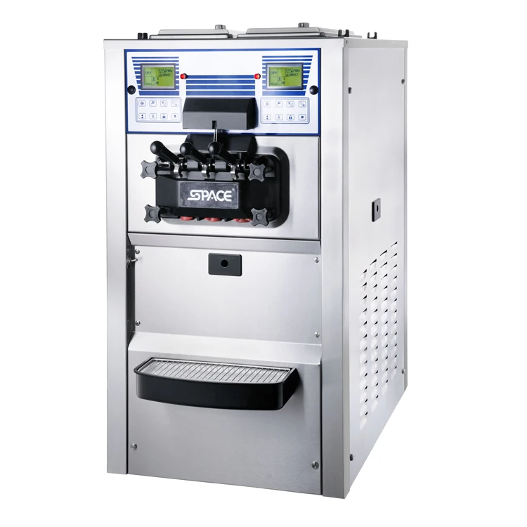New Commercial soft serve ice cream machine with 2 Hooper-220V