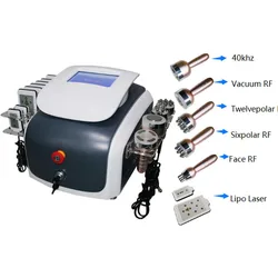 High quality Factory price 6 in 1  Cavitation Vacuum RF  Lipo Laser Slimming Machine