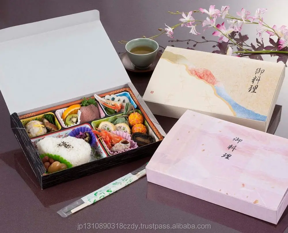 Card board takeout bento box sushi takeaway box Japanese food packaging disposable lunch box sushi case food carier