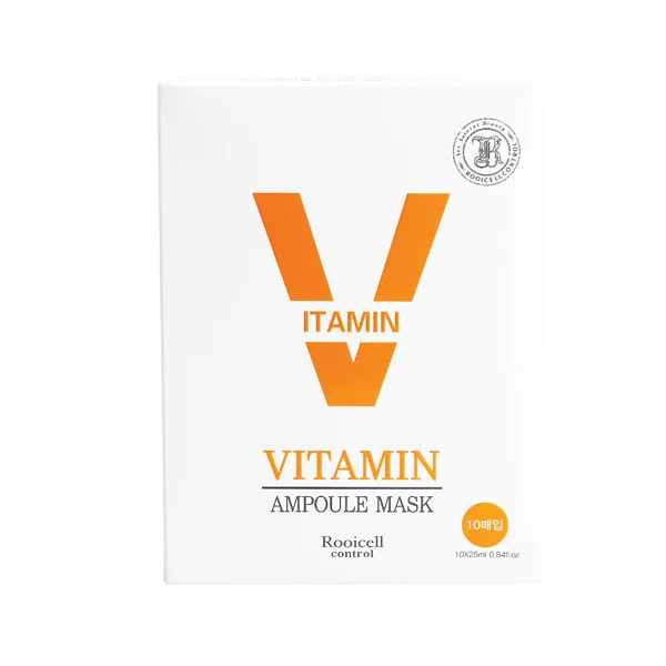 ISO22716 GMP Korea beauty cosmetics Whitening Facial Mask Sheet Rooicell Vitamin Ampoule Mask 25ml*10ea OEM Private Label