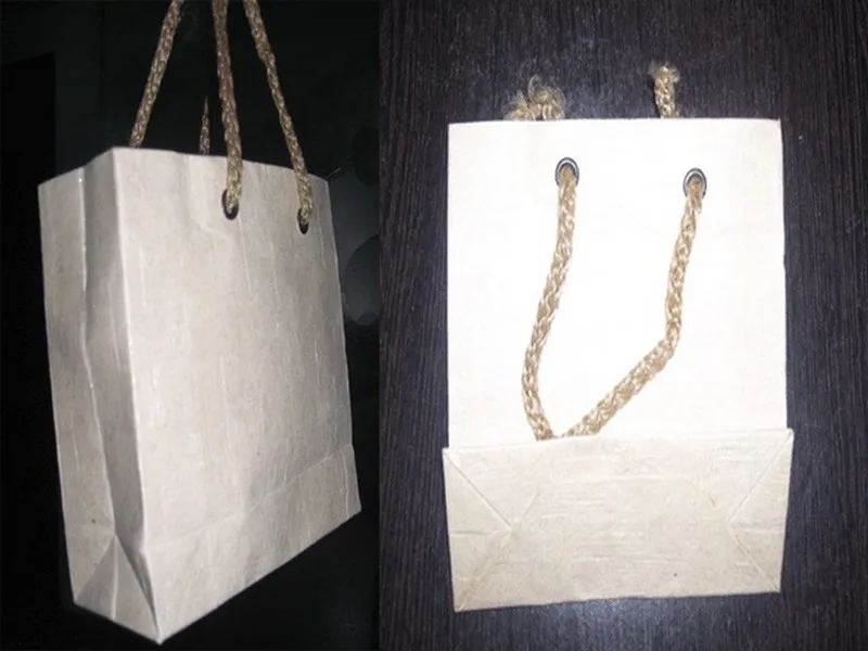 Recycle brown paper bags into hand crafted gift wrap  Recycled Newspaper Gift Bags