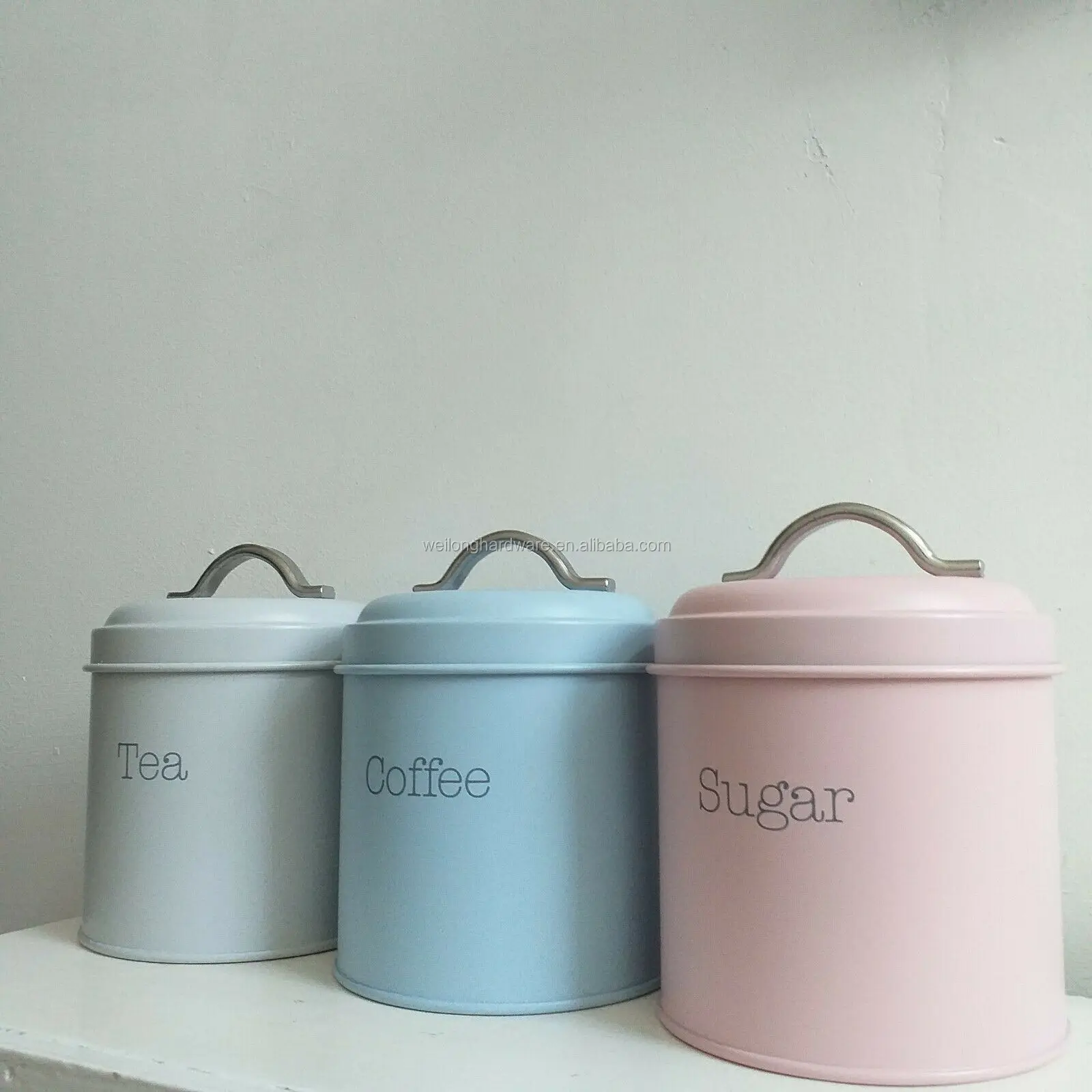 Home Storage Canisters Kitchen Metal Food Grade Tea Sugar Coffee Storage Tin Container Storage Jar
