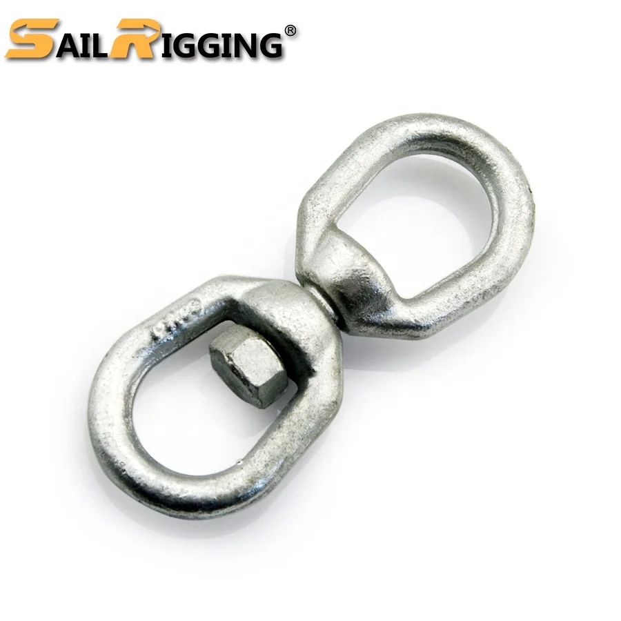 
G402 Us Type Galvanized Carbon Steel Lifting Anchor Chain Swivel with G-402 Eye and Eye 