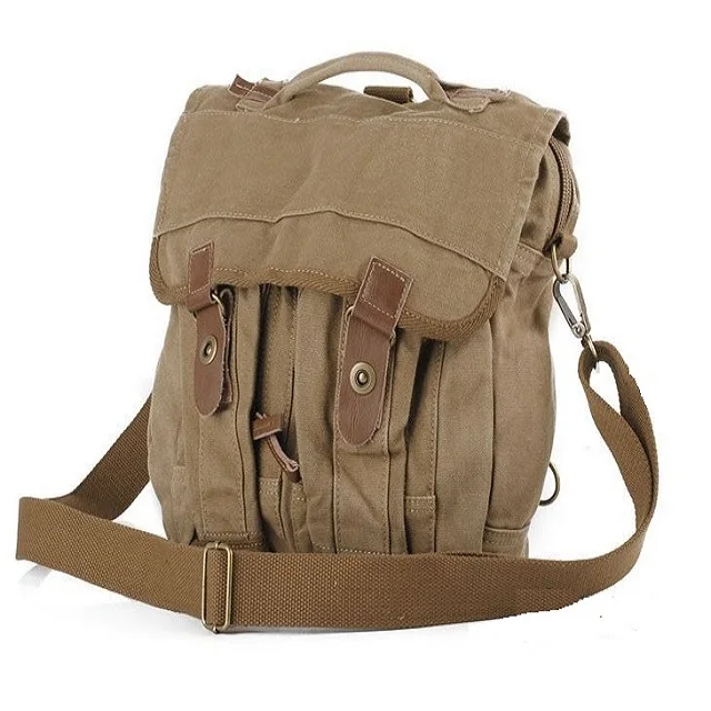 Eco-friendly OEM/ODM wash outdoor recycled canvas vintage retro backpack
