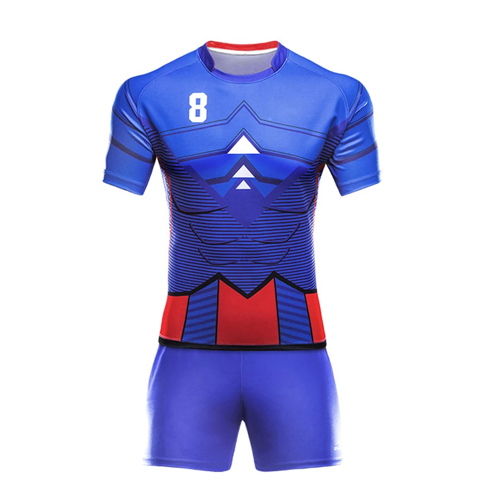 
Sublimation Printing Wholesale High Quality Cheap Price sublimation Printing Rugby Uniform Kits 