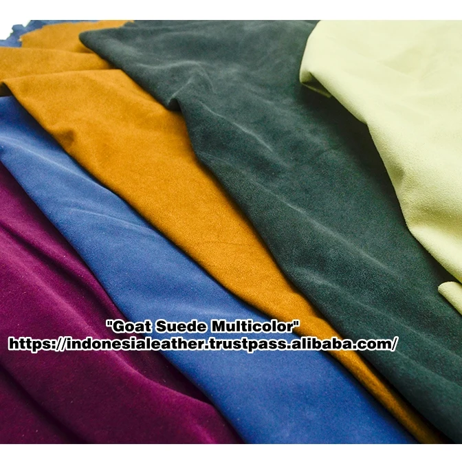 Goat Suede Leather for Shoes and Jacket color Tan