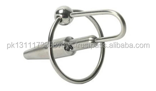 Fresno Surge Stainless Steel Solid Penis Plug with Ring Pull