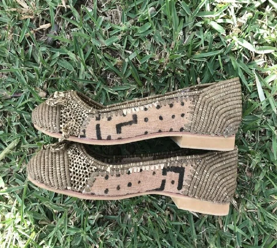 Высококачественная женская обувь ручной работы из марокканской рафии