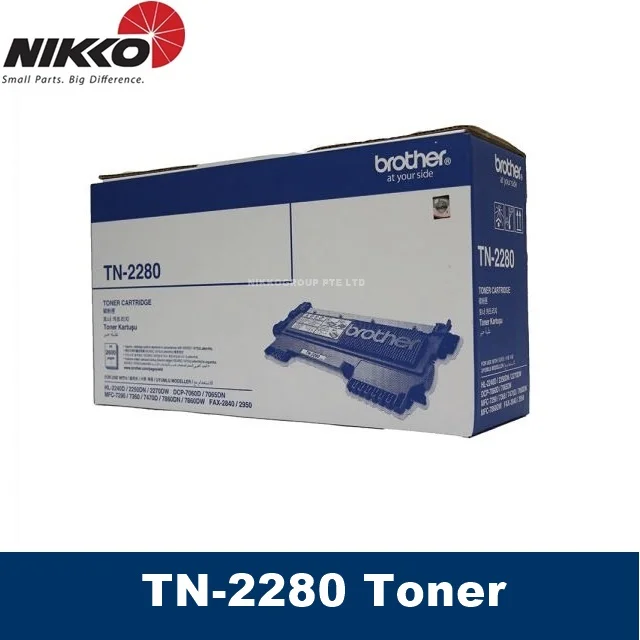 Original TN2280 Black Toner Cartridge for use in BrotherHL-2240D, HL-2250DN, HL-2270DW, DCP-7060D, DCP-7065DN, MFC-7360, MFC-747