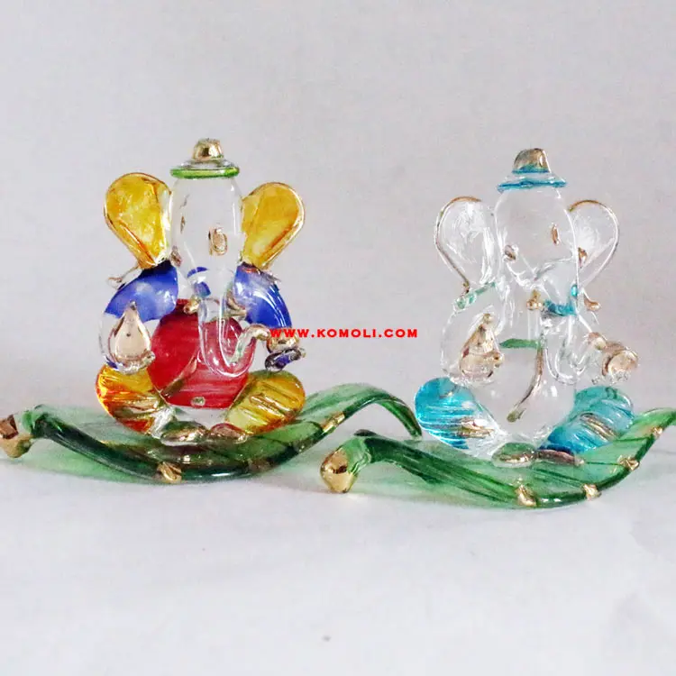  Лэмпворк стеклянная Хрустальная статуя Ganesha разных