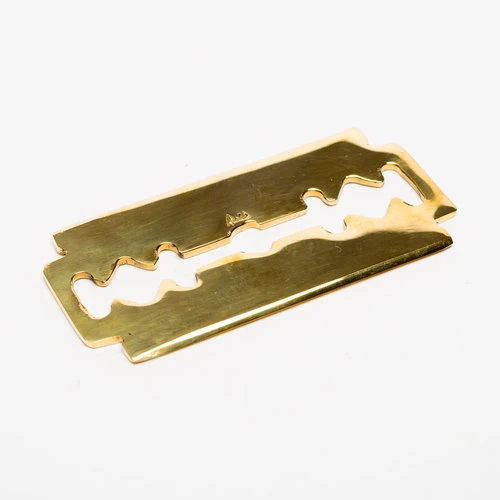 Латунные бумажные грузики в форме бритвы золотого цвета