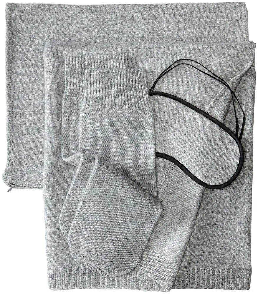 Popular High quality luxurious cozy cashmere travel set gift set