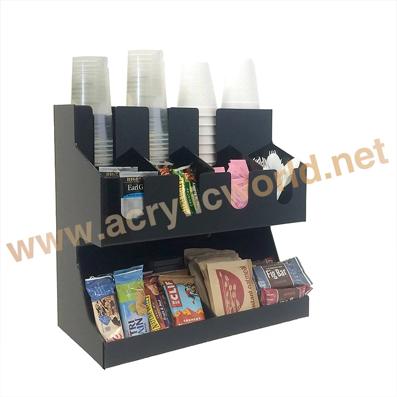 Desktop Acrylic Coffee Paper Cup Holder Display Stand