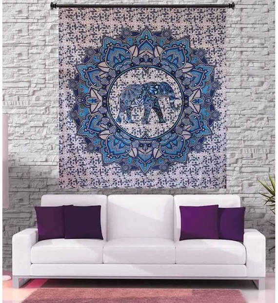 Bedroom Dorm Mandala Tapestry Indian Wall Cotton Bedspread Boho Wall Art Hippie Mandala Tapestry