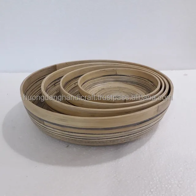 
Custom size bamboo bowl, Natural bamboo color bamboo salad bowl from vietnam  (50038278570)