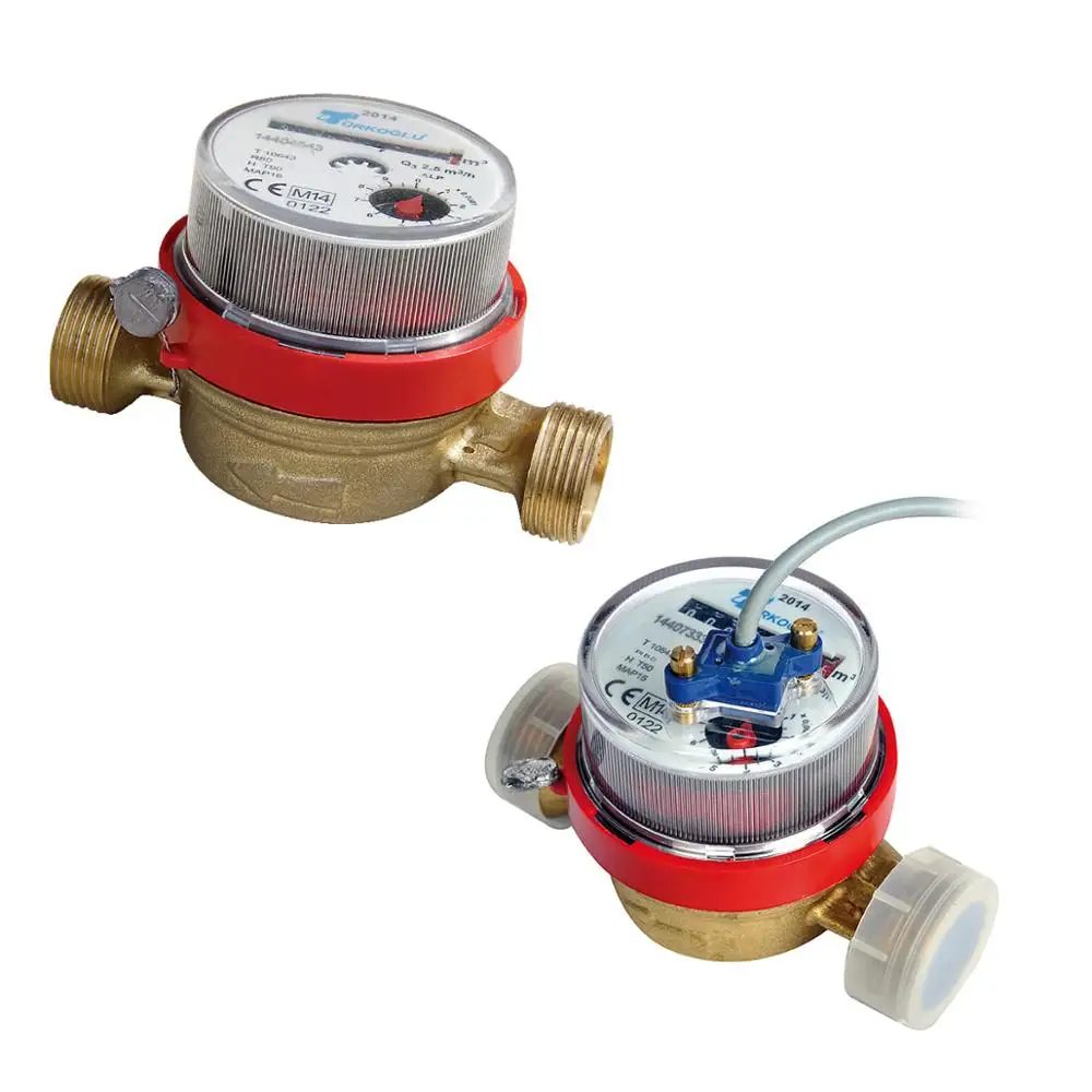 
DN20 Single-Jet Dry Type HOT Water Meter Pulse Output 