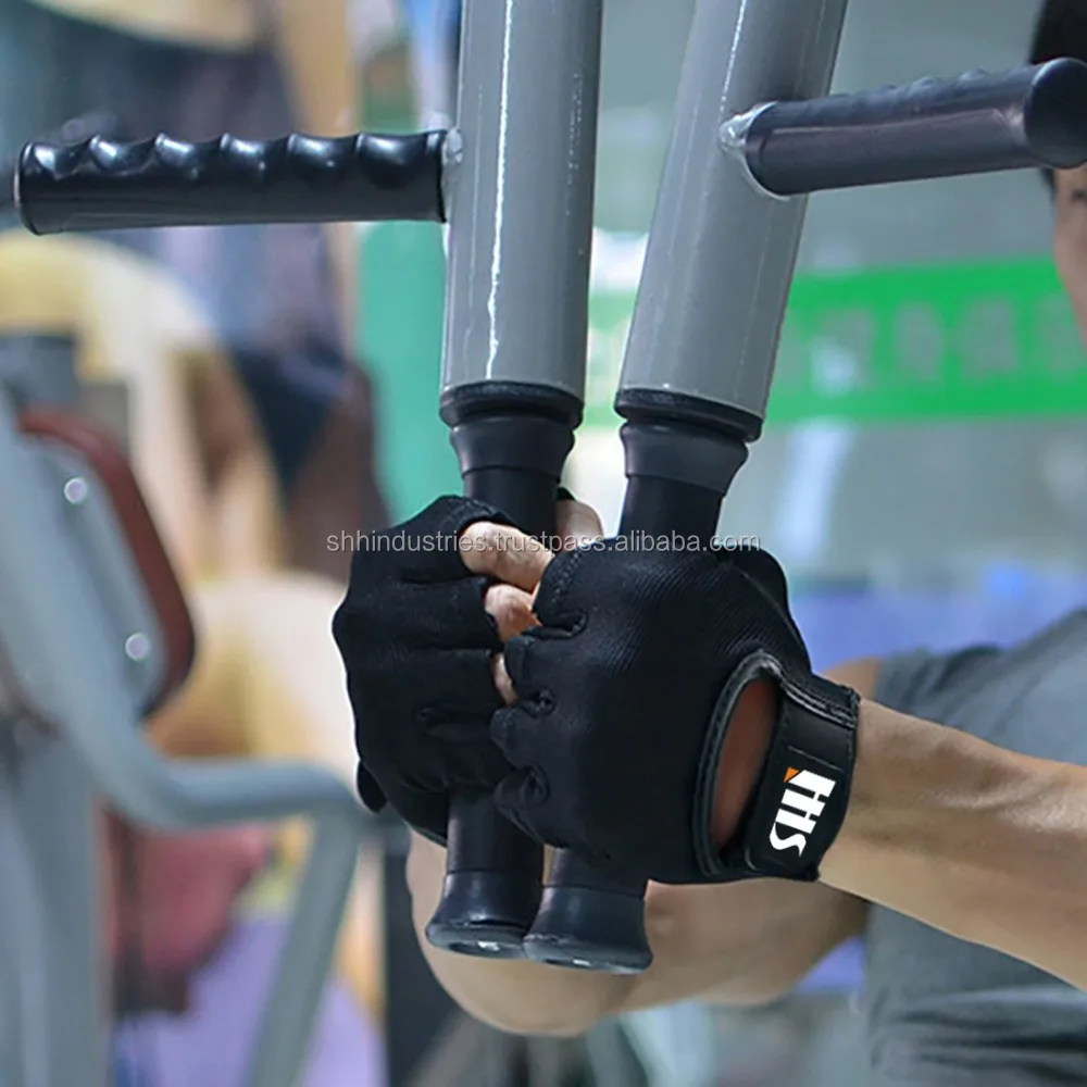 Mens Weight Lifting Gloves Leather Grip Gym Workout Crossfit Bodybuilding Fitness Gloves