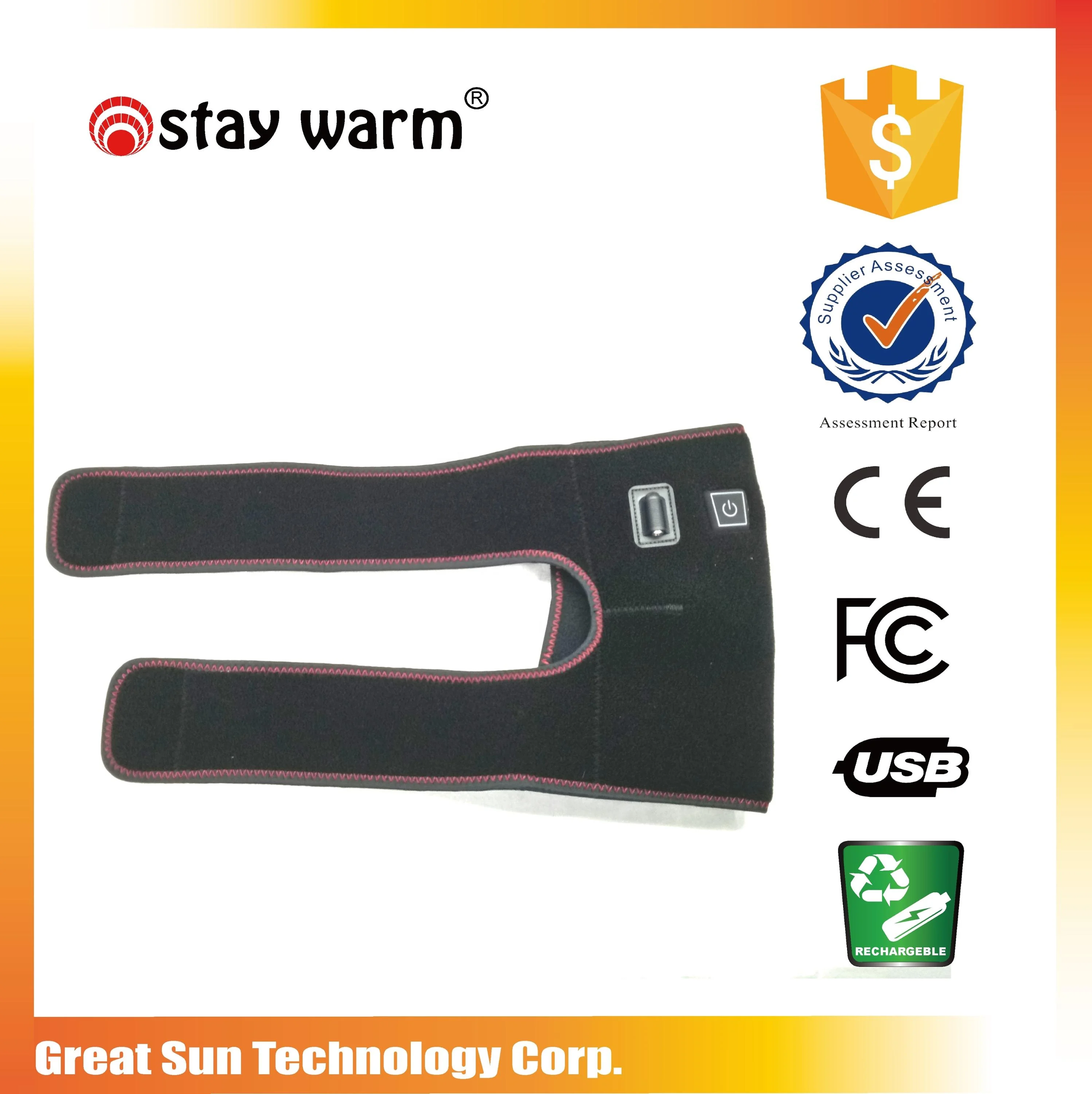 5V USB  Far Infrared Heating Knee Brace Pad Wrap With 3 Heat Settings For Pain Relief Health Care