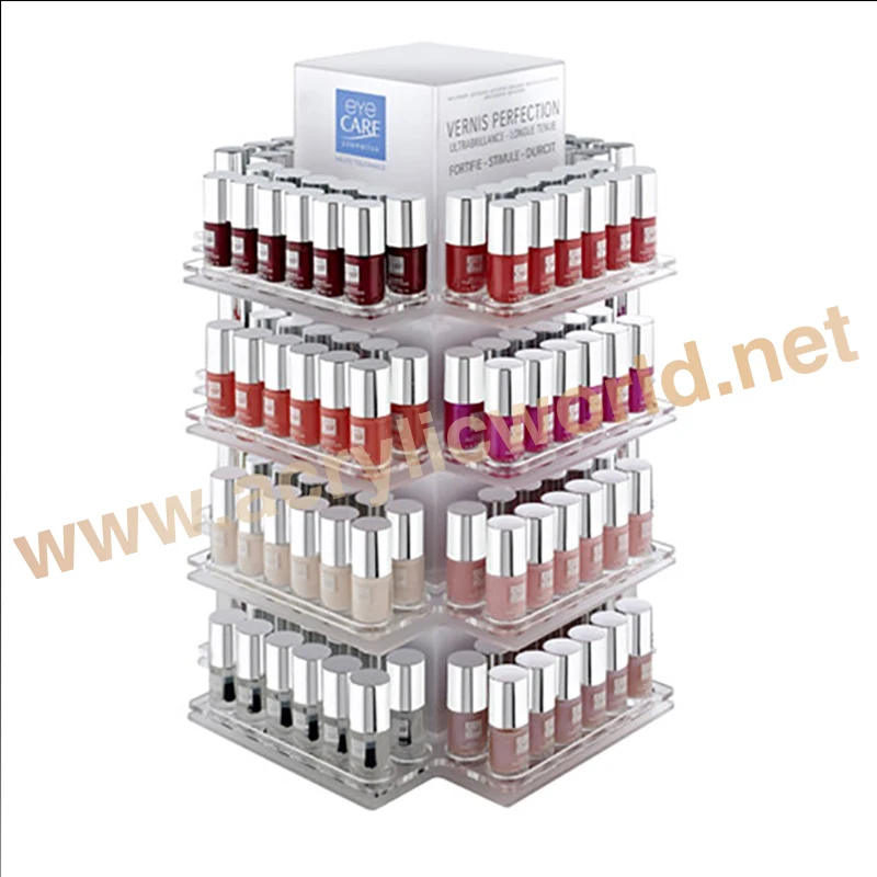 plastic display makeup tray/nail polish display/lipstick display stand