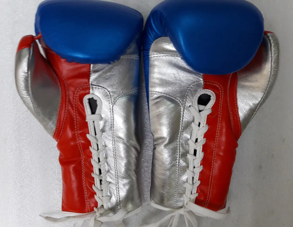 Professional Mexican Style Boxing Gloves, Metallic Color Mexican Style Boxing Glove