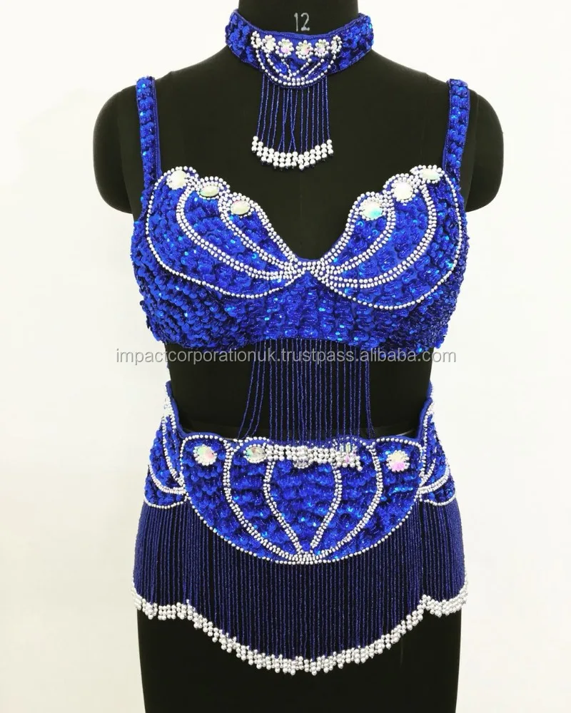 Wholesale Factory Price for Latest 2022 Belly Dance Dresses Work 5-piece Graceful Dance Dress Elegant Style Hand Beaded Sequins