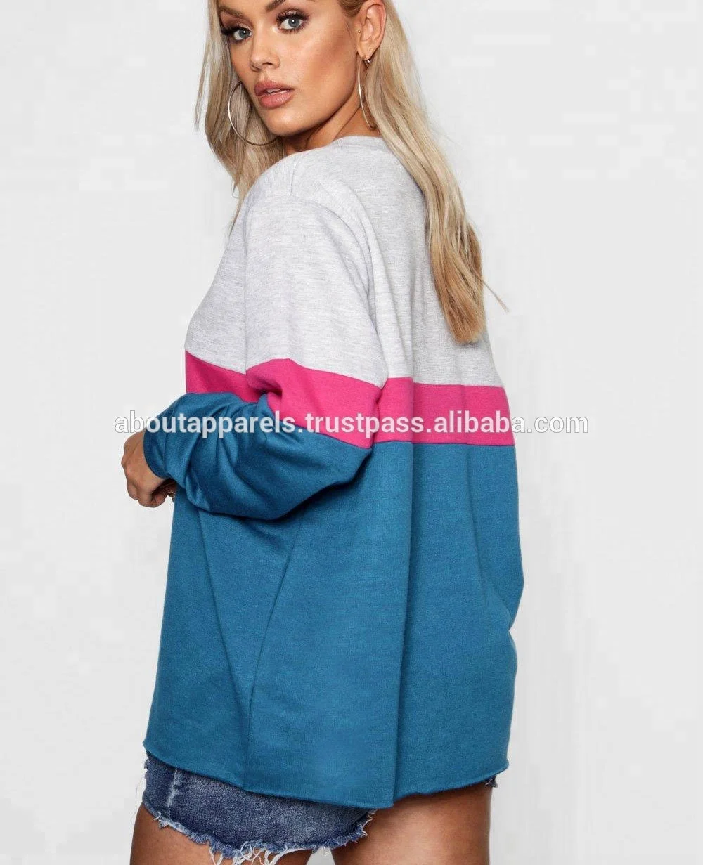 Bulk Custom High Quality Fashion 100% Cotton Fabric Printed Women cotton fleece Breathable Sweatshirt