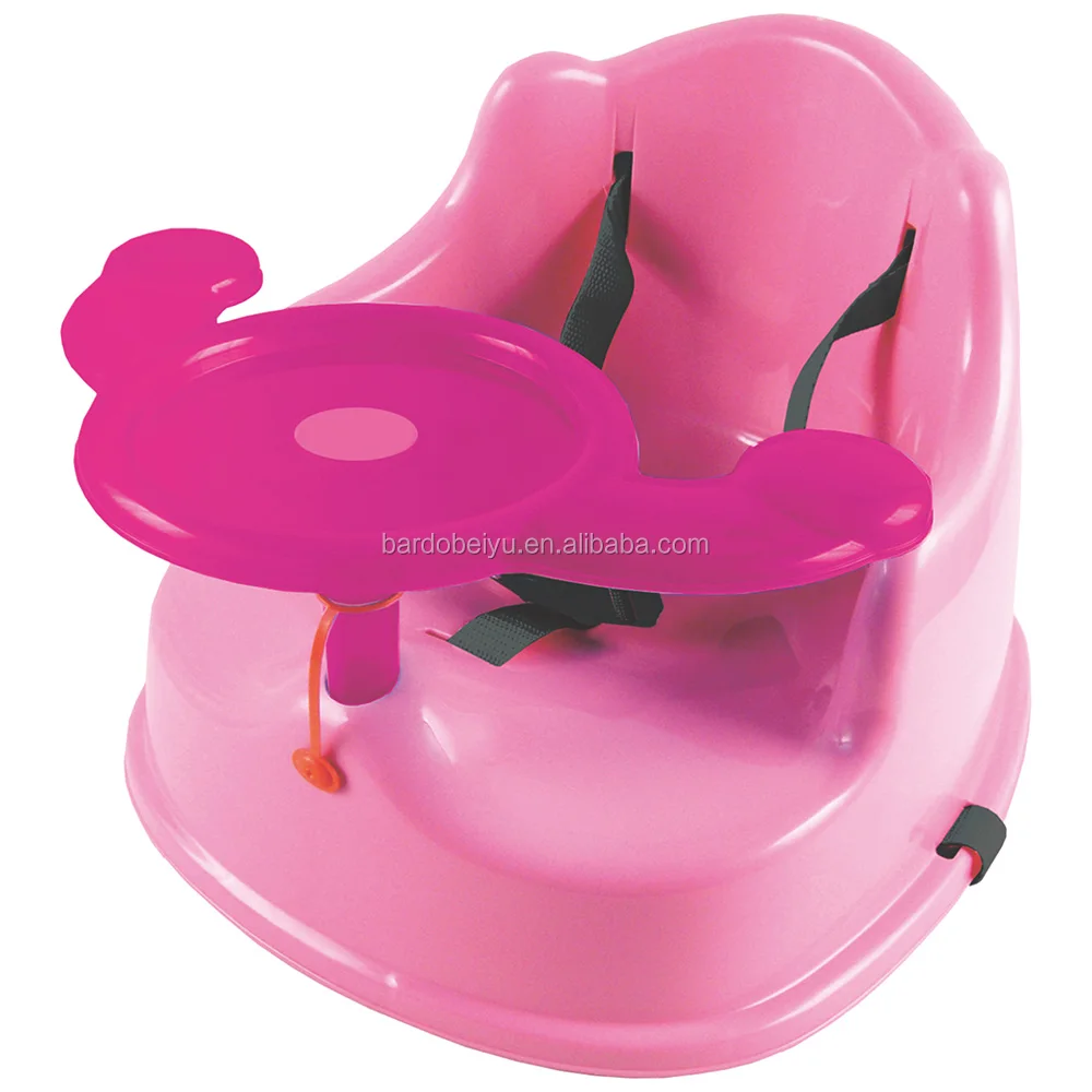 Baby plastic booster seat eating chair with tray