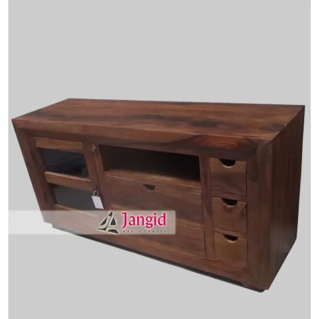 modern indian sheesham wooden glass lcd tv cabinet stand designs furniture for living room