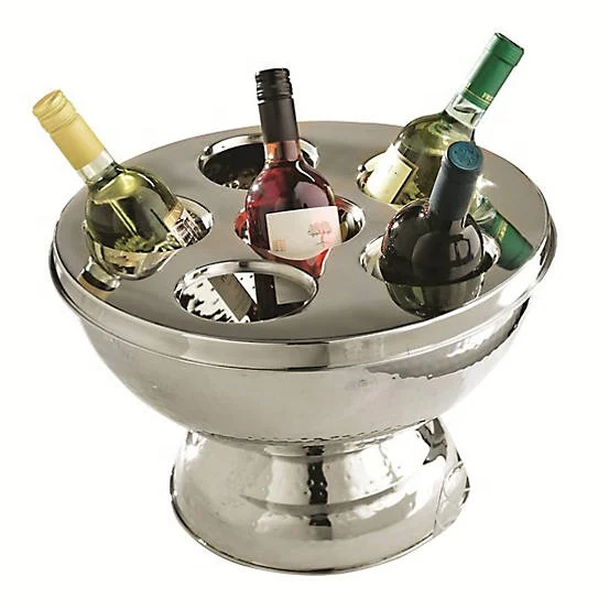 Stainless Steel Metal Double Wall Insulated Champagne Punch Bowl