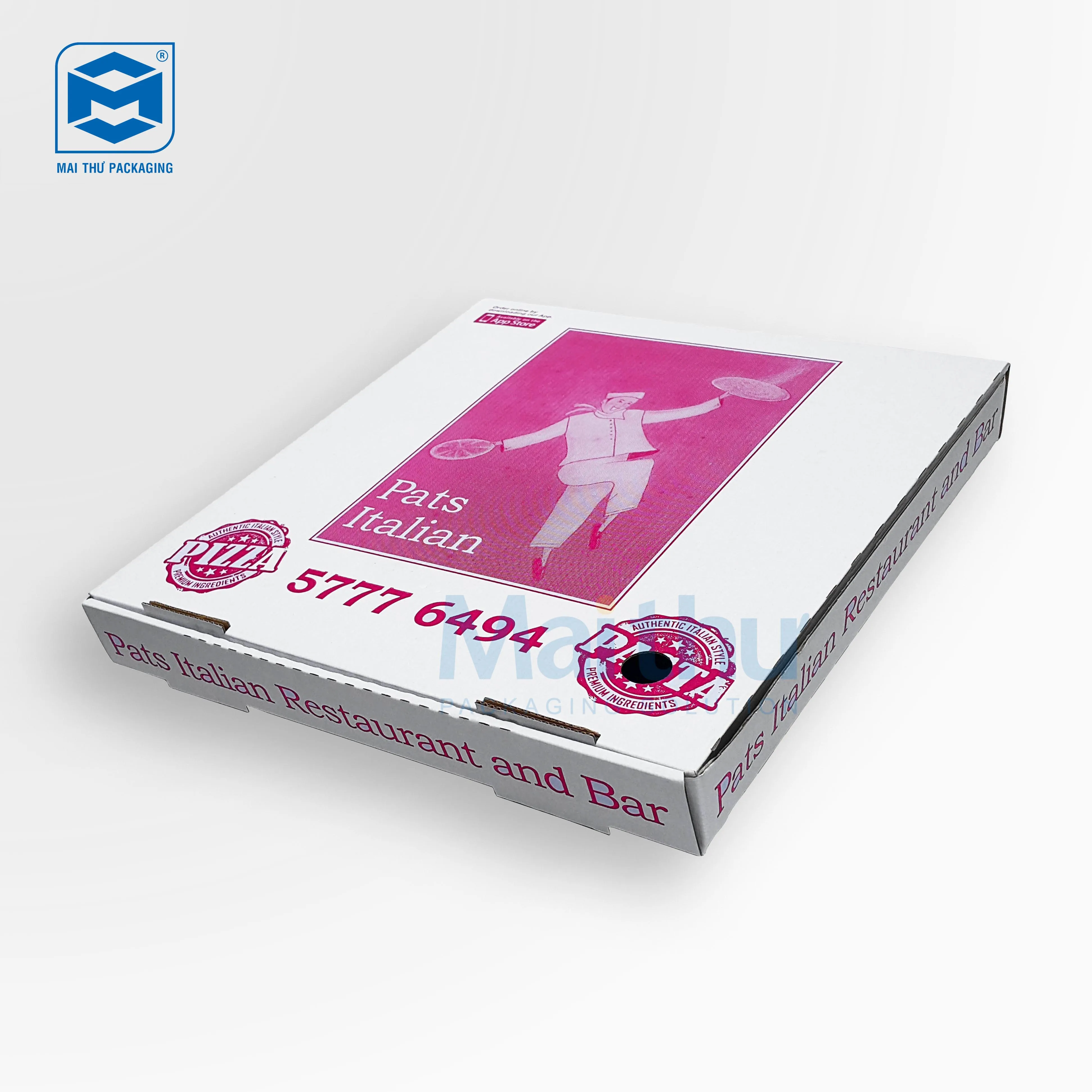 
Accept custom order pizza corrugated paper box printed 