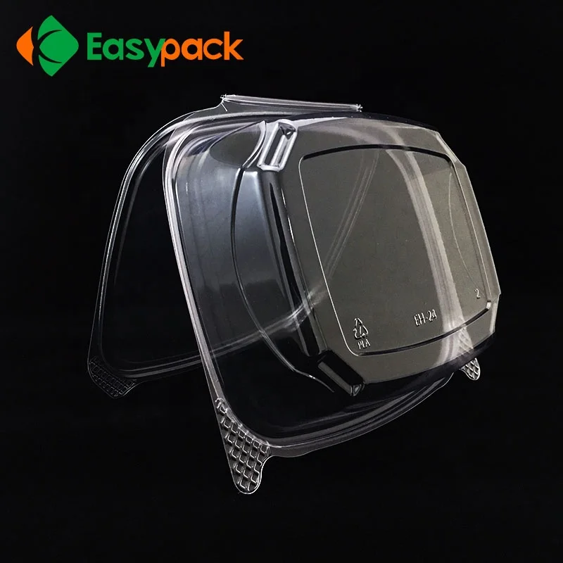 PET clear plastic disposable food container clamshell packaging salad box