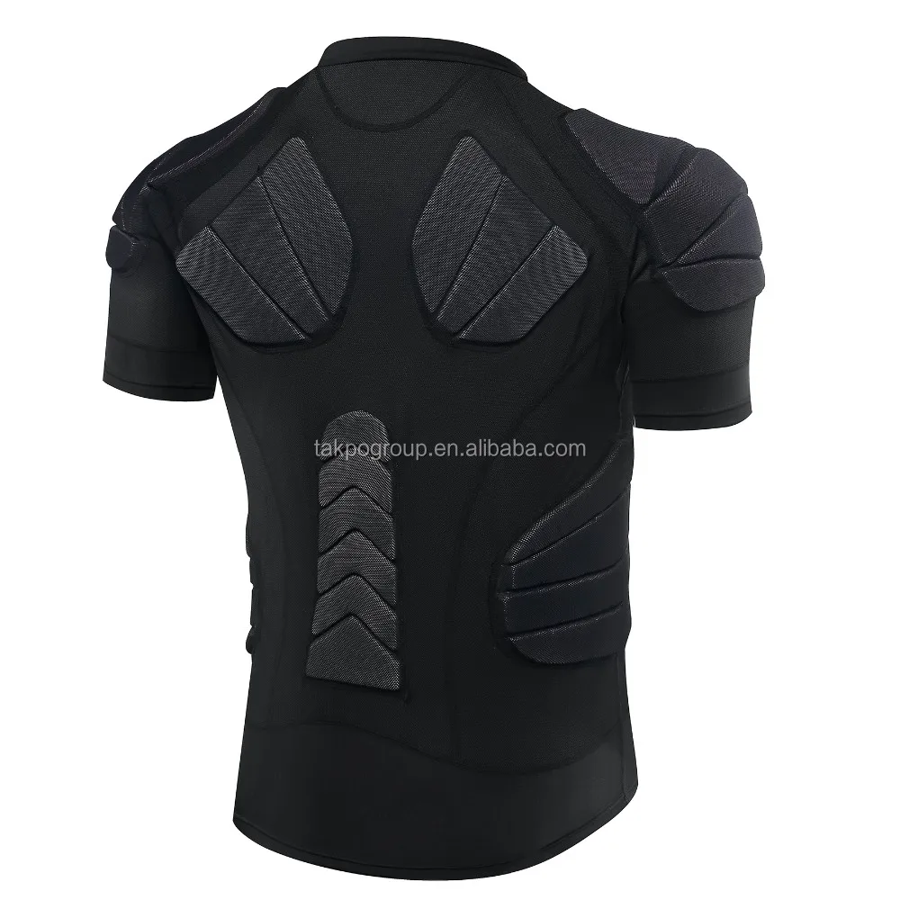 Customized Padded Light weight Quick Dry American Football Rugby Impact Shirt Top