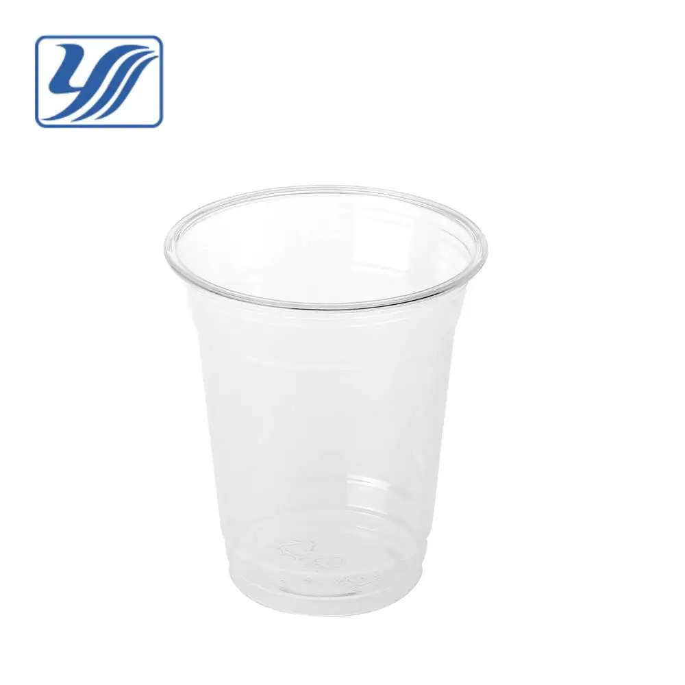 16oz eco friendly PET PLA disposable cup with lid