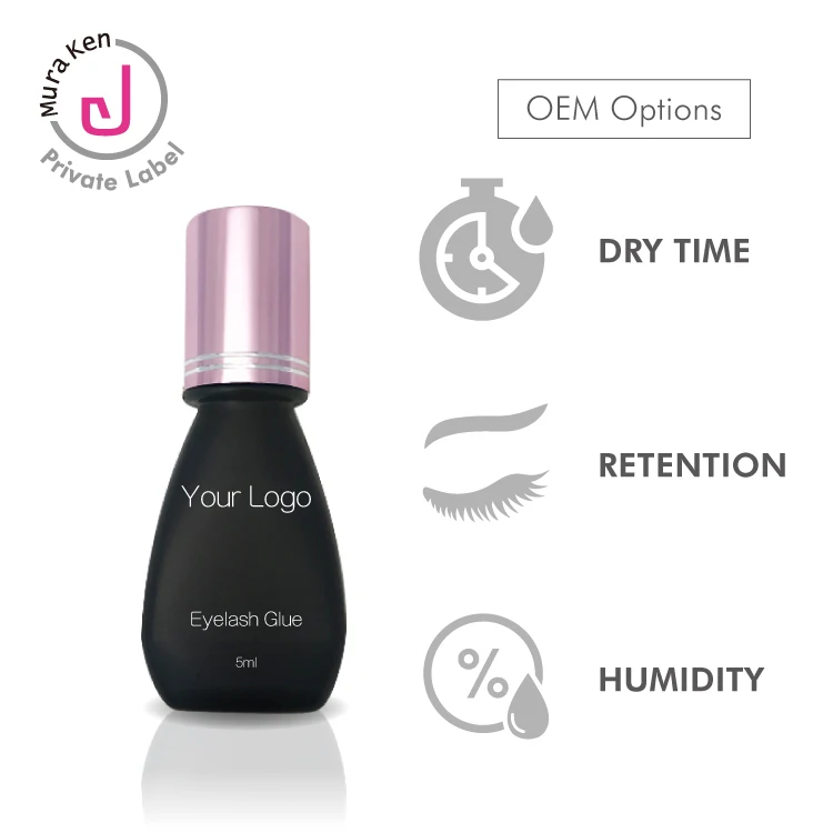 Private Label Latex Free Premium Korea Black Eyelash Glue Adhesive