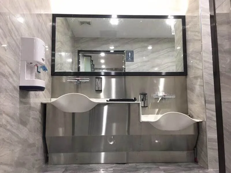 Modern white  Public Bathroom Hospital Hand Washing Sink