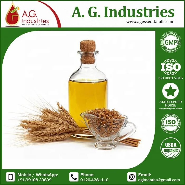 Natural Cold Pressed Wheatgerm Oil Supply to Apply on Skin And Hair buy pure wheatgerm oil from india larges manufacturers