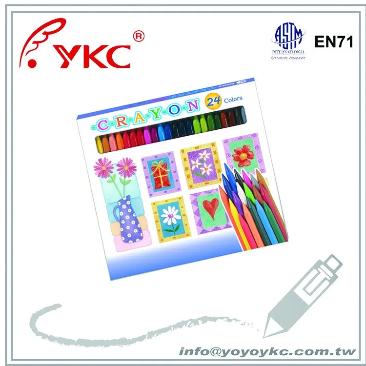 
PF0240 Non toxic Plastic crayon 24 colors plastic crayon 