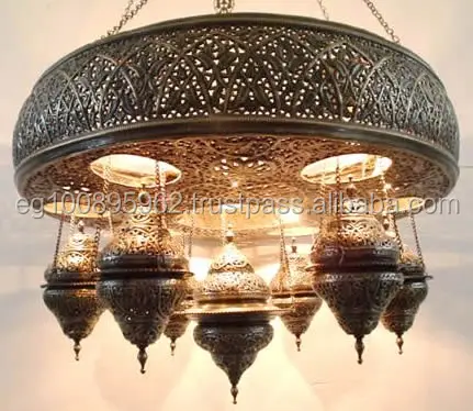 BR78 старинная Современная латунная люстра лампа с большим посеребренным кулоном рестораны бары железный металлический дизайн в традиционном стиле