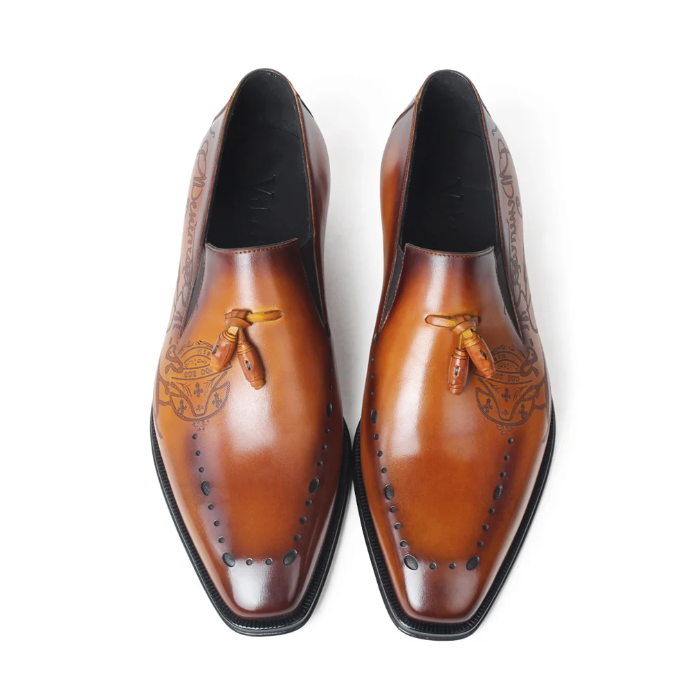 Vikeduo ручной работы, новая обувь, лоферы, коллекция Guangzhou, производители обуви, мужская повседневная обувь, мужские кожаные лоферы