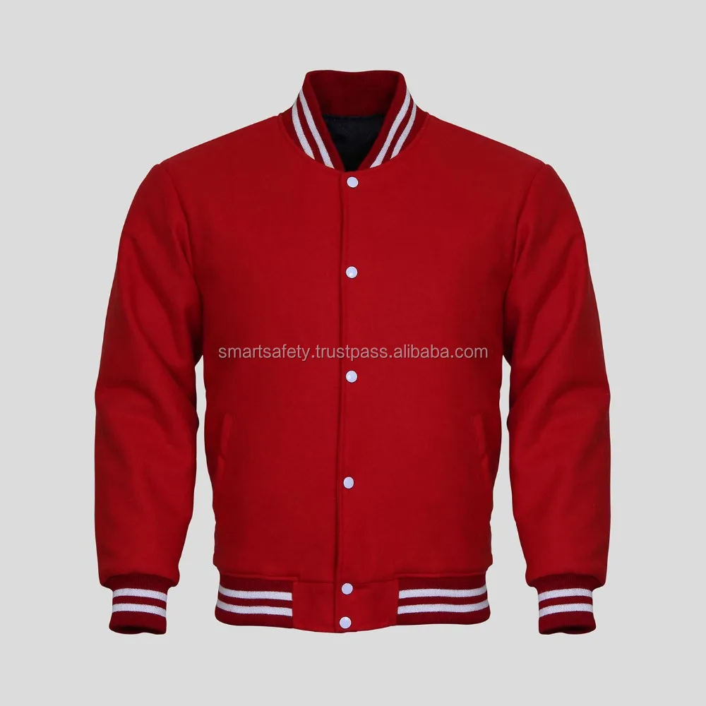 men plain letterman baseball varsity jackets