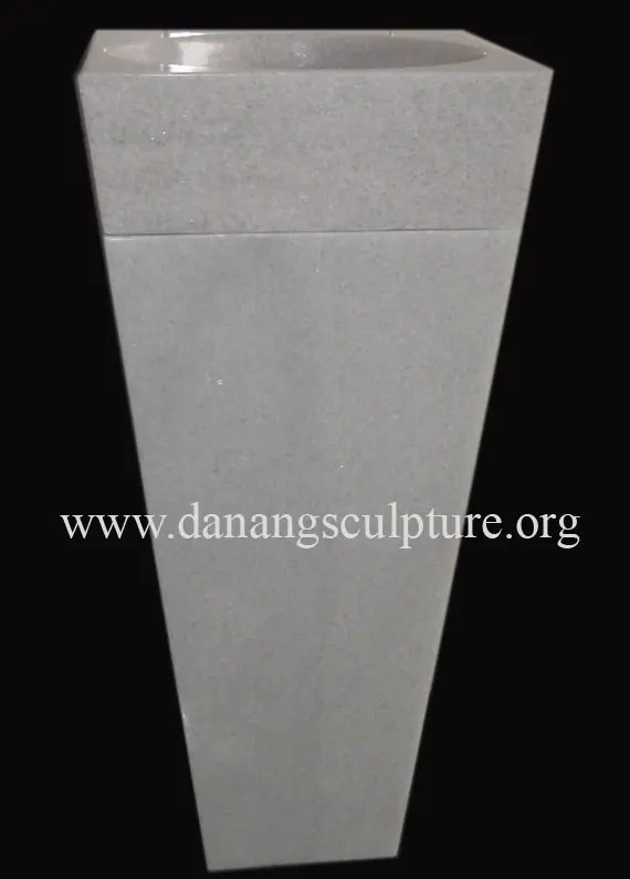 Wholesale Retail Custom Hand Carved Stone Bowls Natural Marble Freestanding Pedestal Basin Stone Wash Basin